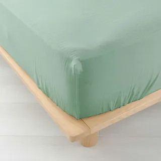 Douceur d'intérieur Bettlaken Baumwolle 160 x 200 - 160 x 210 cm Salbei