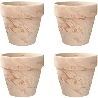 Terrakotta Pflanzgefäß-Set mit Abflussfunktion, 6 Stück, 10x10 cm