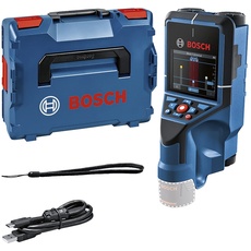 Bosch Professional 12V System Wallscanner D-tect 200 C (ohne Akku und Ladegerät, Ortung von (nicht)spannungsführenden Leitungen, Metall, Kunststoffrohren, Holz und Hohlräumen, USB-C(tm)-Kabel, L-BOXX)