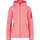 Damen-Knit-Tech-Jacke mit fester Kapuze Rotes Fluo-Weiß D38