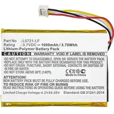 CoreParts Battery for Jbl Speaker (1 Zellen, 1000 mAh), Notebook Akku, Schwarz