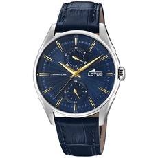 Lotus Watches Herren Multi Zifferblatt Quarz Uhr mit Leder Armband 18523/3