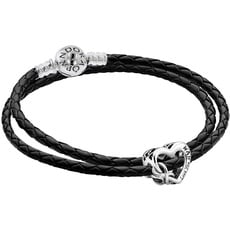 Pandora Set Leder-Armband für Damen mit Charm Love You Mum zauberhafter Armschmuck für Frauen, elegante Geschenkidee, 51520-41 41 cm