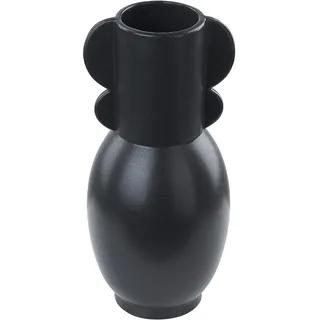Beliani Blumenvase Mytilene Keramik 29 cm Schwarz