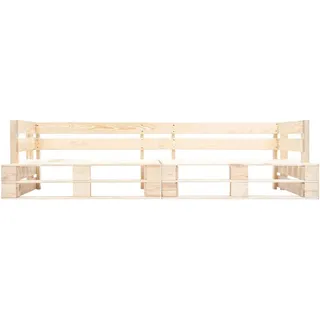 vidaXL Garten-Palettensofa 2-Sitzer Natur Holz - Braun