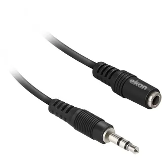 ekon 3,5 mm Klinken-Verlängerungskabel, AUX-Kabel, 10 Meter, Stecker, knickfest, für Stereoanlage, Laptop, Kopfhörer, mp3, iPod, Smartphone, Tablet, Radio, Autoradio