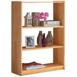 TICAA Standregal Bücherregal Kiefer Natur H111cm