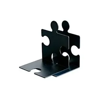 HAN Buchstützen PUZZLE schwarz 12,3 x 14,2 x 17,1 cm, 2 St.