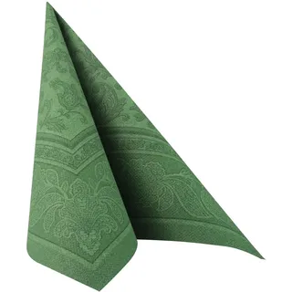 Papstar Papstar, 50 Servietten "ROYAL Collection" 1/4-Falz 40 cm x 40 cm dunkelgrün "Ornaments", #11666