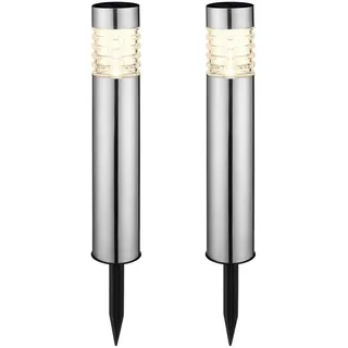 Ambia Garden Solarleuchte , Edelstahlfarben , Metall, Kunststoff, Glas , rund , 55.7 cm , RoHS, Ce , Dekoration, Gartendeko