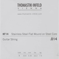Thomastik Einzelsaite H2 .014fw Edelstahl Flachdraht auf Stahlkern KF14 für Klassikgitarre Classic S Series Satz KF110