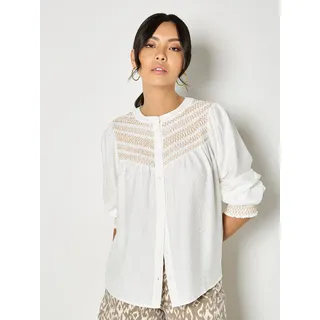 Apricot Klassische Bluse "Bluse" mit Stickerei, weiß