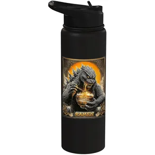 Lustiges Ramen Monster Anime Otaku Nudeln Grafik Stainless Steel Insulated Water Bottle
