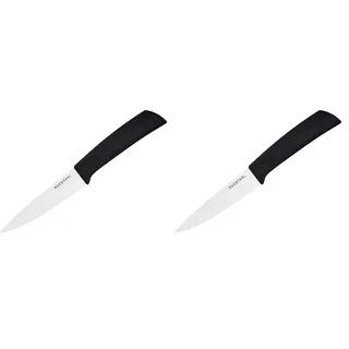Amefa 0393CEZM76117 AUENTHAL Keramikmesser, extrem scharf, ergonomischer Griff, inkl. Klingenschutz, Schälmesser, Küchenmesser, Keramik, Kunststoff, Weiß, 10 cm Klingenlänge (Packung mit 2)