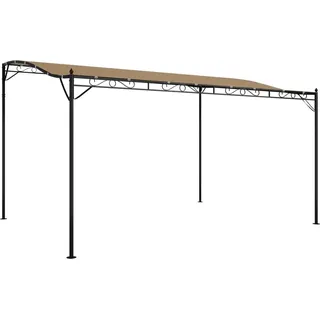 vidaXL Markise Taupe 4x3 m 180 g/m2 Stoff und Stahl - Taupe