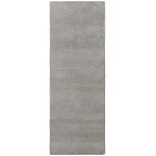 benuta Nest Wollteppich-Läufer Bent Grau 80x250 cm , Textil , Beton Optik , Rechteckig , 80x250 cm , Gots , pflegeleicht , Teppiche und Böden, Teppiche, Teppichläufer, Läufer
