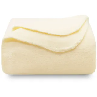 ZOLLNER Kuscheldecke,, Creme, Textil, 130x170 cm, Oeko-Tex® Standard 100, Wohntextilien, Decken, Kuscheldecken