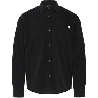 Langarmhemd INDICODE "Langarmhemd IDMotoril", Herren, Gr. S, N-Gr, schwarz, Obermaterial: 100% Polyester PES., Hemden Langarmhemd