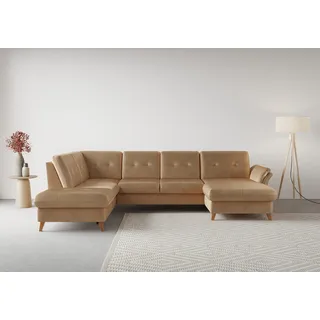 sit&more Wohnlandschaft "Göteborg" inkl. Sitztiefenverstellung, wahlweise mit Bettfunktion & Bettkasten, macchiato