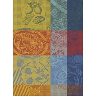 GARNIER-THIEBAUT Geschirrtuch SEA FOOD 56 x 77 cm 100% Baumwolle