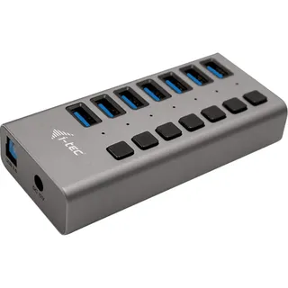 iTEC i-tec USB 3.0 HUB 7-Port mit Externem Netzadapter 36W - 7x USB 3.0-Anschluss, Kompatibel mit Laptop, Tablet, PC