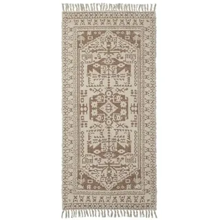 House Doctor Teppich, Wowe, Beige, Baumwolle, l: 200 cm, w: 90 cm, h: 2 cm