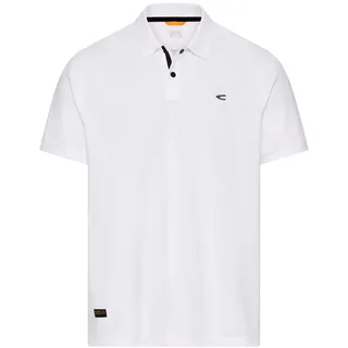 camel active Herren Poloshirt mit Druckknöpfen Weiß, Menswear-XXL