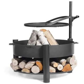 Feuerschale Montana X D 60 cm mit drehbarem Rost D 50 cm als Wärmequelle Grill