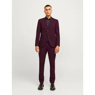 Jack & Jones Anzug »JPRFRANCO SUIT NOOS«, (2 tlg.), slim fit, rot