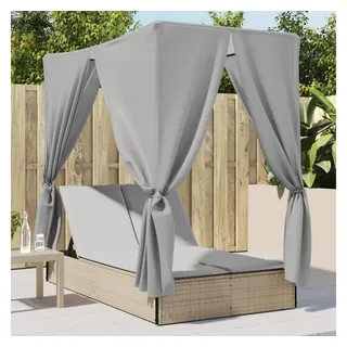 vidaXL Sonnenliege Doppelliege 200 x 196 x 200 cm Beige