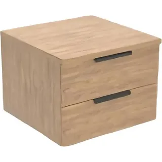 Wandschrank Wandregal mit 2 Schubladen Wandschublade Hängeschrank Beige - Beige