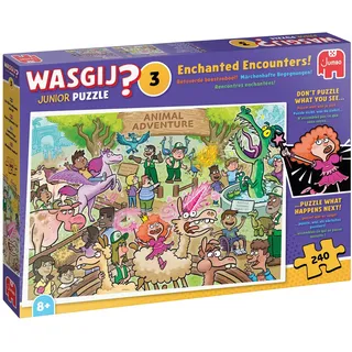 Wasgij Junior 3, Familienströme im Tier- und Abenteuerpark! – 240-teiliges Kinderpuzzle – Lustig, Farbenfroh & Knifflig – 240 Teile – 100% Recycelter Karton – Geschenk zum Geburtstag ab 8 Jahren