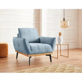 exxpo - sofa fashion Relaxsessel Palic mit Rückenverstellung 92 x 87 x 95 cm Blau