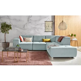 OTTO home Eckcouch Mikrofaser 3-Sitzer Blau