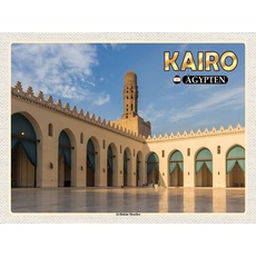 Holzschild 30x40 cm - Kairo Ägypten Al-Hakim Moschee