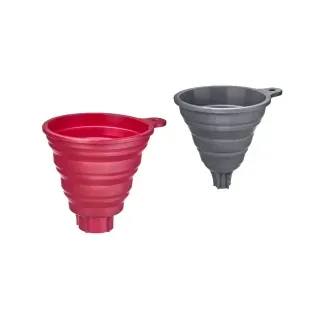 Westmark Trichter Set 2-tlg. Silikon 10 cm rot und 11 cm grau