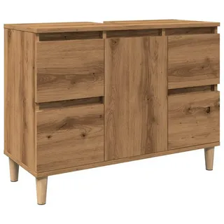 vidaXL Waschbeckenunterschrank Artisan-Eiche 80x33x60 cm Holzwerkstoff - Braun