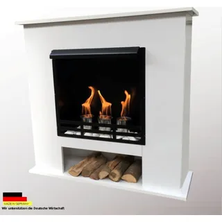 Ethanol und Gelkamin Kamin Modell 001W Weiss inkl. 27 teil. Set - Weiß