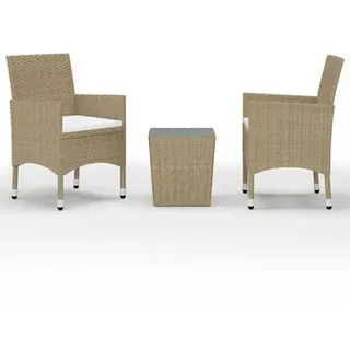 vidaXL Bistroset 3-tlg. Tisch 41,5 x 41,5 cm beige