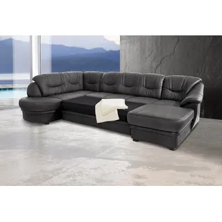 sit&more Wohnlandschaft Kunstleder U-Form 3-Sitzer Grau