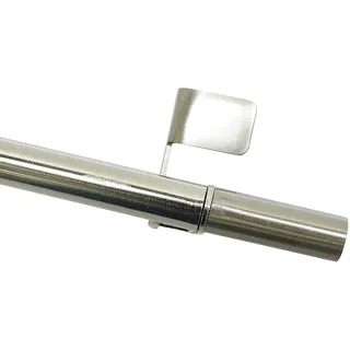 GARDINIA Klemmstange Zylinder 1-läufig Ø 10 mm 110 cm Silber
