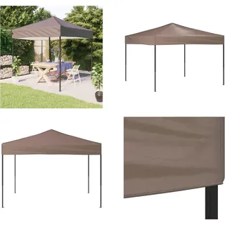 vidaXL Partyzelt Faltbar Taupe 3x3 m - Partyzelt - Partyzelte - Pavillon - Pavillon - Taupe