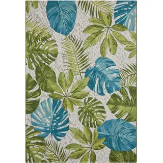 HANSE Home Outdoorteppich »Tropical Leaves«, rechteckig, 3 mm Höhe, In-& Outdoor, Teppich, Wetterfest, Balkon, Garten, Wohnzimmer, Floral HANSE Home türkis,grün B: 80 cm   1 St.