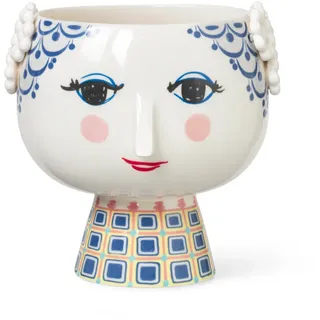 Bjørn Wiinblad Eva Übertopf mit Fuß (1 x, Ø 21cm blau