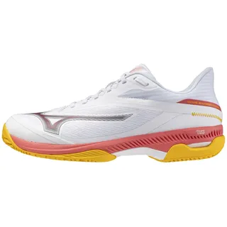 Mizuno Wave Exceed Court Cc Tennisschuhe Herren 60 - white/calypso coral/citrus 45
