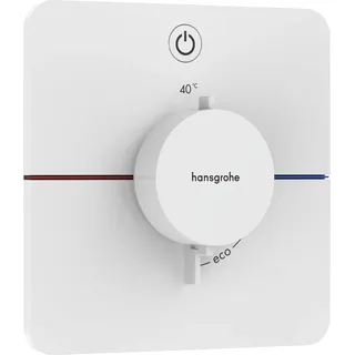 Hansgrohe ShowerSelect Comfort Q Thermostat, Unterputz, 1 Verbraucher, Soft Edge Rosette, mit Taste, 15581700 Dusch-Mischbatterie Weiß
