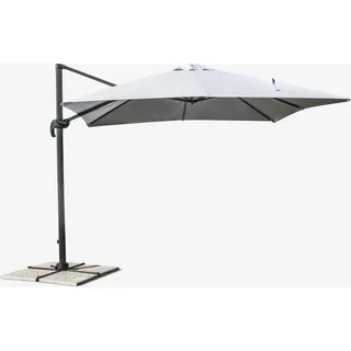Ampelschirm 3x3 Quadratisch Pendelschirm Garten Café Alu Paradise - Weiß
