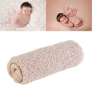 NUOLUX Neugeborenes Baby Fotografie Foto Prop Stretch Wrap Baby Lange Wrap (Beige)