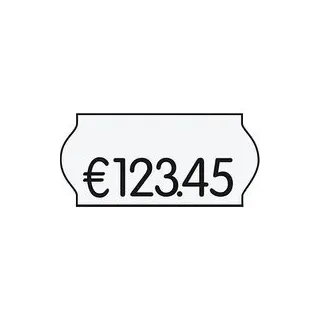 METO Preisetiketten weiß permanent 26,0 x 12,0 mm, 18 Rollen