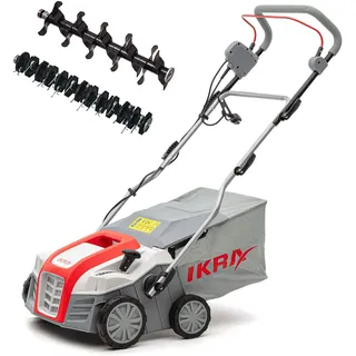 IKRA Elektro Vertikutierer Rasenlüfter IEVL 2000, Fangkorb 55l, Arbeitsbreite 40cm, starke 2000 Watt
